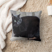 黒猫 クッション (ブランケット)