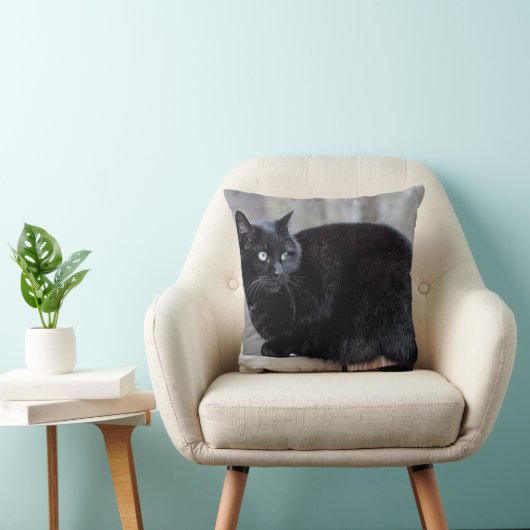 黒猫 クッション (椅子)
