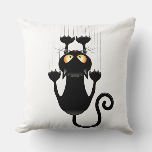 黒猫 クッション (正面)