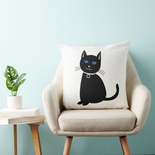 黒猫 クッション (椅子)