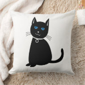 黒猫 クッション (ブランケット)