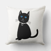黒猫 クッション (正面)