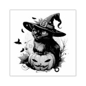 黒猫、コウモリとジャック・オ・ランタン ラバースタンプ (インプリント)