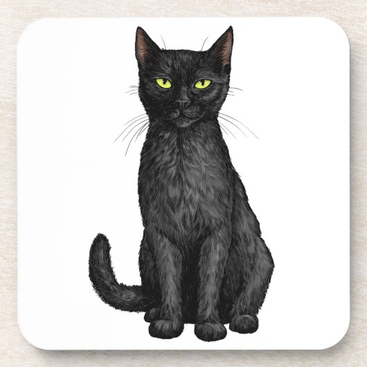 黒猫 コースター (正面)