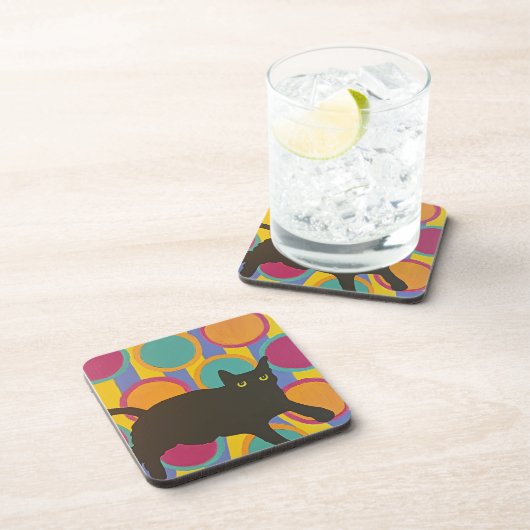 黒猫 コースター (右側)