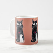 黒猫 コーヒーマグカップ (正面左)