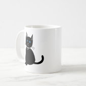 黒猫 コーヒーマグカップ (正面左)