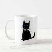 黒猫 コーヒーマグカップ (左)