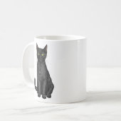 黒猫 コーヒーマグカップ (正面左)