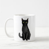 黒猫 コーヒーマグカップ (左)