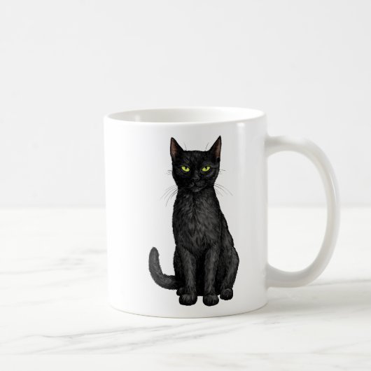 黒猫 コーヒーマグカップ (右)