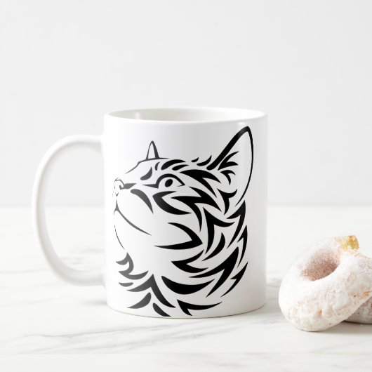 黒猫 コーヒーマグカップ (ドーナツ)