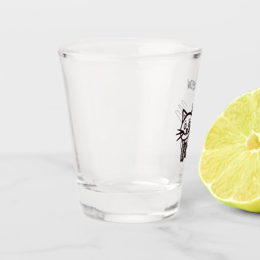 黒猫 ショットグラス (左)