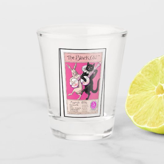黒猫 ショットグラス (正面)