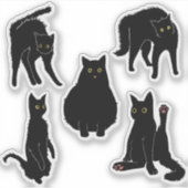 黒猫 シール (正面)