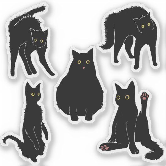 黒猫 シール (正面)