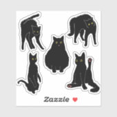 黒猫 シール (シート)