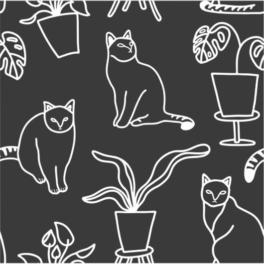 黒猫 シール (正面)