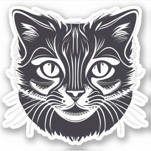 黒猫 シール (正面)