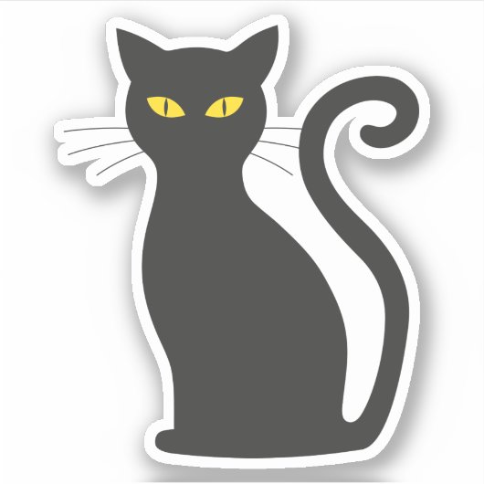 黒猫 シール (正面)