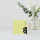 黒猫 スクエア名刺 (スタンド正面)