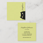 黒猫 スクエア名刺 (正面/裏面)