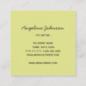 黒猫 スクエア名刺 (裏面)