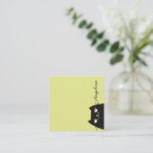 黒猫 スクエア名刺 (スタンド正面)