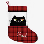 黒猫 スモールクリスマスストッキング (正面)