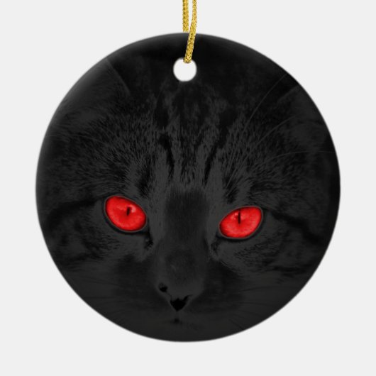黒猫 セラミックオーナメント (正面)