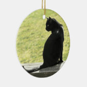黒猫 セラミックオーナメント (右)