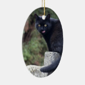 黒猫 セラミックオーナメント (右)