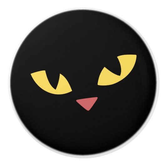 黒猫 セラミックノブ (正面)
