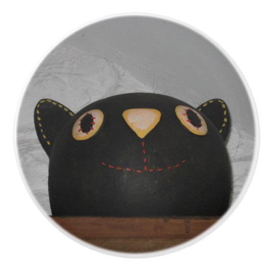 黒猫 セラミックノブ (正面)