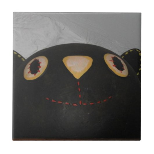 黒猫 タイル (正面)