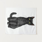 黒猫 タペストリー (正面(横))