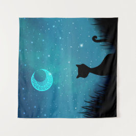 黒猫 タペストリー