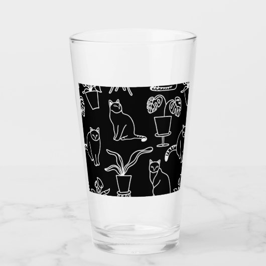 黒猫 タンブラーグラス (正面)