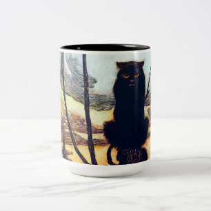 黒猫 ツートーンマグカップ