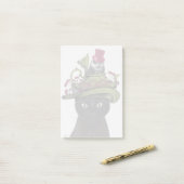 黒猫(ティーポットとフクロウ) ポストイット (デスク上)