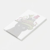 黒猫(ティーポットとフクロウ) ポストイット (アングル)