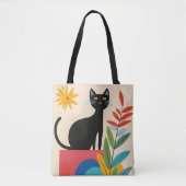 黒猫 トートバッグ (正面)