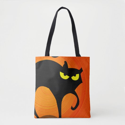 黒猫 トートバッグ (正面)