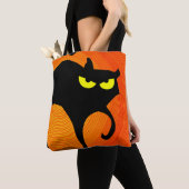 黒猫 トートバッグ (クローズアップ)