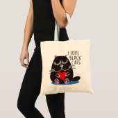 黒猫 トートバッグ (正面(商品))