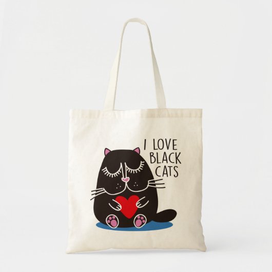 黒猫 トートバッグ (正面)