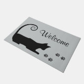 黒猫 ドアマット (アングル)