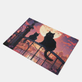 黒猫 ドアマット (アングル)