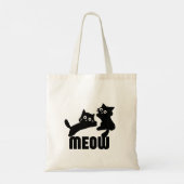 黒猫,ニャー トートバッグ (裏面)