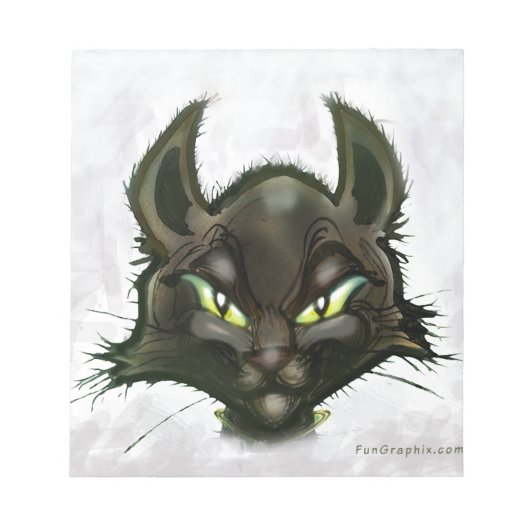 黒猫 ノートパッド (正面)